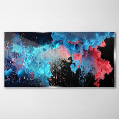Colorful clouds in motion Glass Print