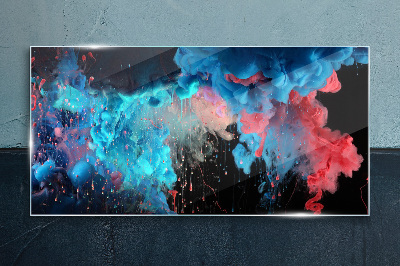 Colorful clouds in motion Glass Print