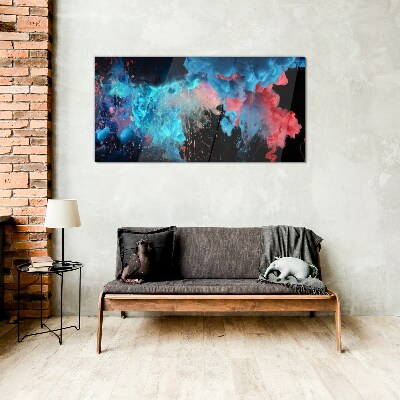 Colorful clouds in motion Glass Print