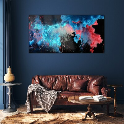 Colorful clouds in motion Glass Print