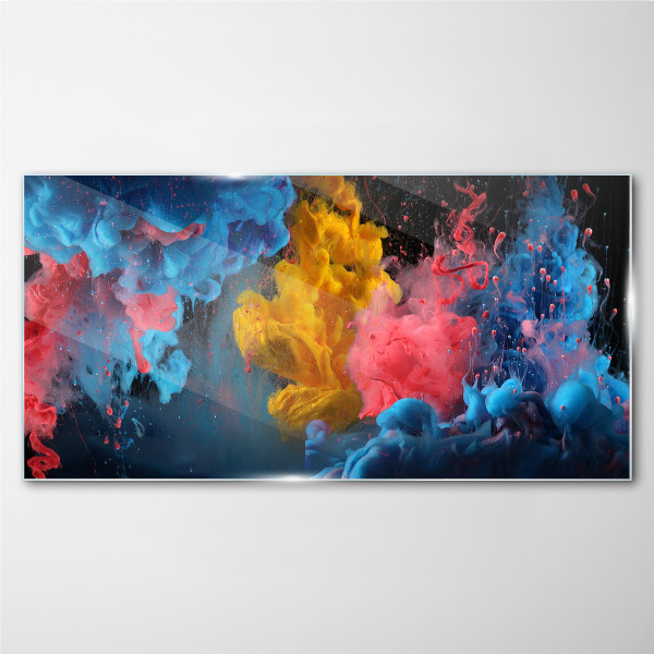 Colorful explosions of emotions Glass Print