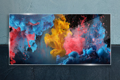 Colorful explosions of emotions Glass Print