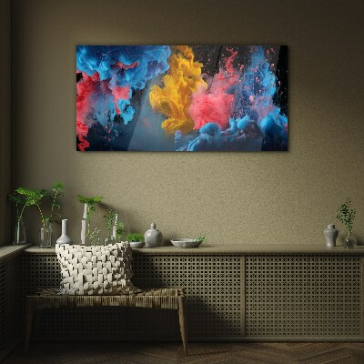 Colorful explosions of emotions Glass Print