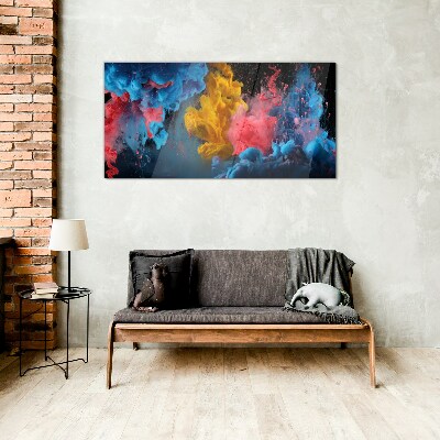 Colorful explosions of emotions Glass Print