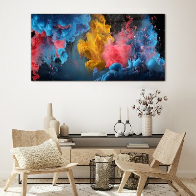 Colorful explosions of emotions Glass Print