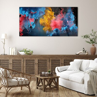 Colorful explosions of emotions Glass Print