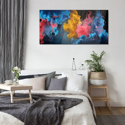 Colorful explosions of emotions Glass Print
