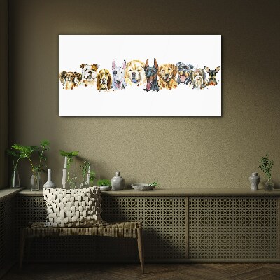 Dog friendships Glass Print