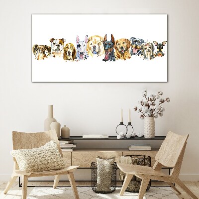 Dog friendships Glass Print