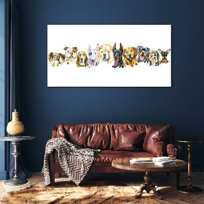 Dog friendships Glass Print