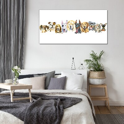 Dog friendships Glass Print