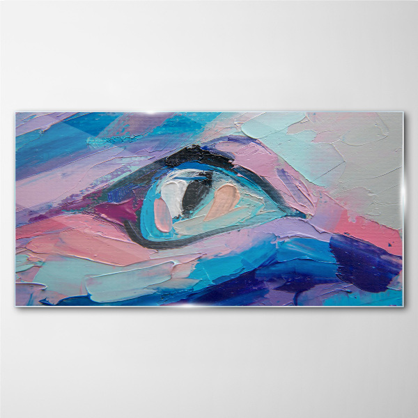 A misty look in pastel colors Glass Print