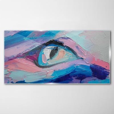 A misty look in pastel colors Glass Print
