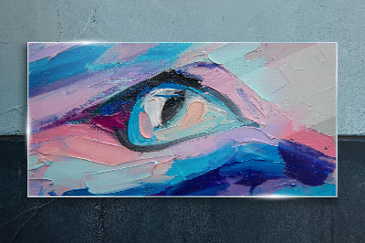 A misty look in pastel colors Glass Print