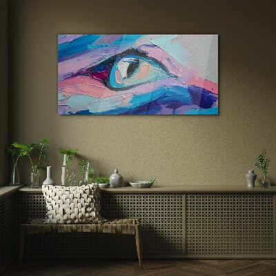 A misty look in pastel colors Glass Print