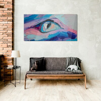 A misty look in pastel colors Glass Print