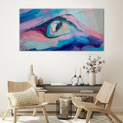 A misty look in pastel colors Glass Print