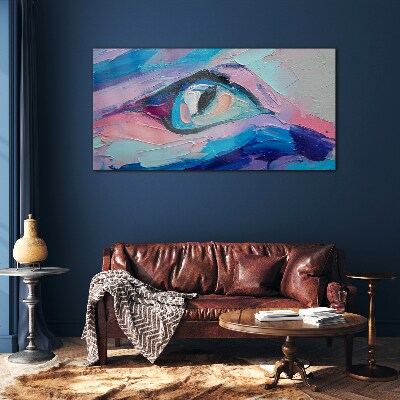 A misty look in pastel colors Glass Print