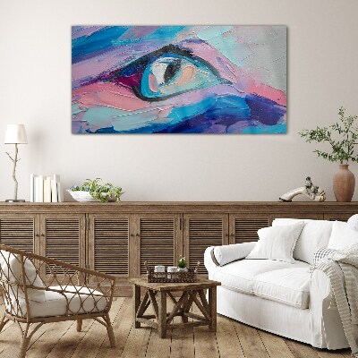 A misty look in pastel colors Glass Print