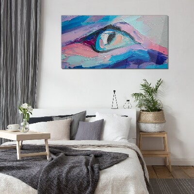 A misty look in pastel colors Glass Print