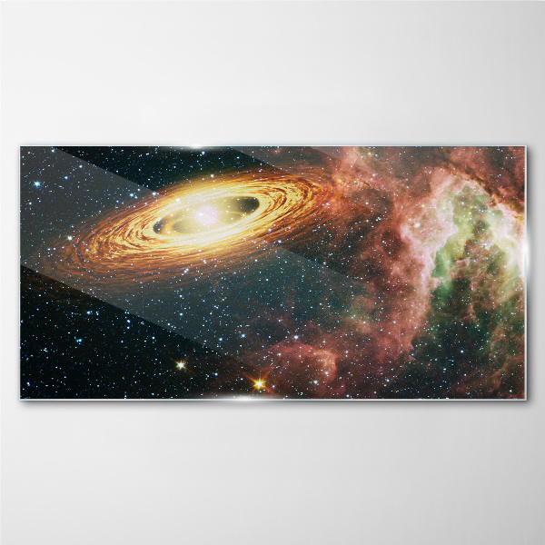 Cosmic galactic vortex Glass Print