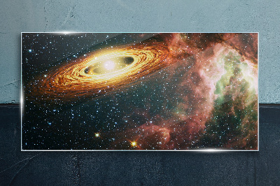 Cosmic galactic vortex Glass Print