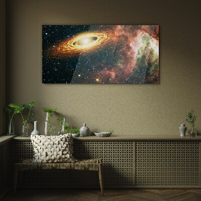 Cosmic galactic vortex Glass Print