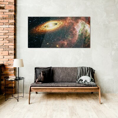 Cosmic galactic vortex Glass Print