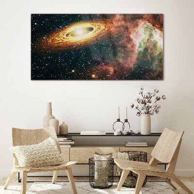 Cosmic galactic vortex Glass Print