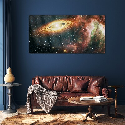 Cosmic galactic vortex Glass Print