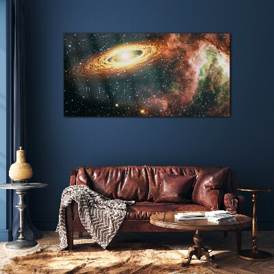 Space star night sky Glass Print