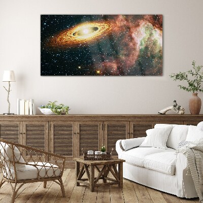Cosmic galactic vortex Glass Print
