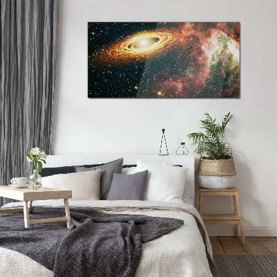 Cosmic galactic vortex Glass Print