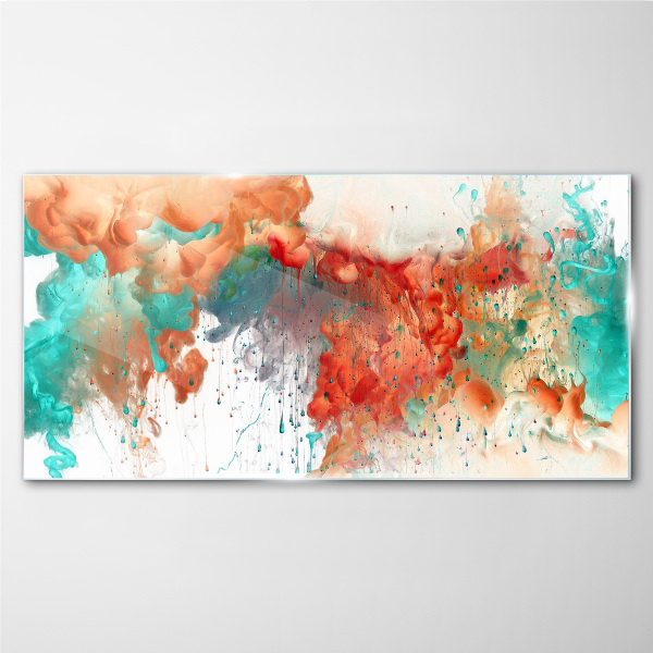 Colorful Emotional Swirls Glass Print