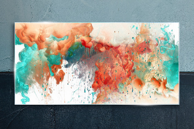 Colorful Emotional Swirls Glass Print