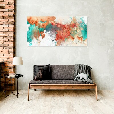 Colorful Emotional Swirls Glass Print