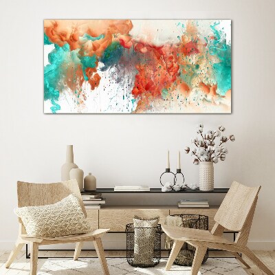 Colorful Emotional Swirls Glass Print