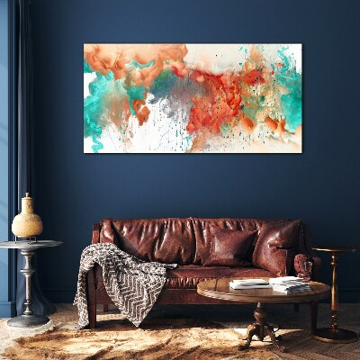 Colorful Emotional Swirls Glass Print