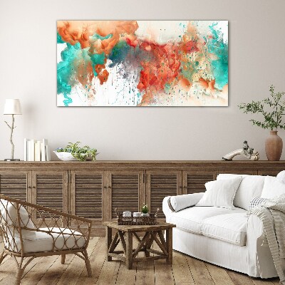 Colorful Emotional Swirls Glass Print