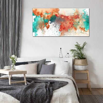 Colorful Emotional Swirls Glass Print