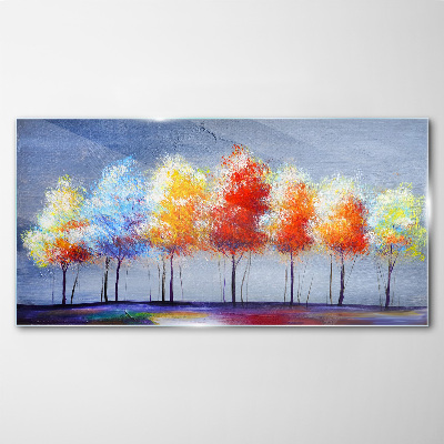 Autumn colors in the park Glass Print