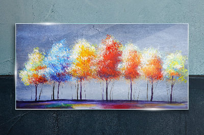 Autumn colors in the park Glass Print