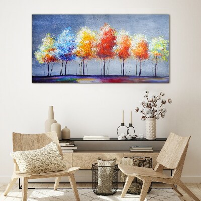 Autumn colors in the park Glass Print