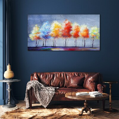 Autumn colors in the park Glass Print