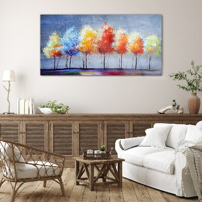 Autumn colors in the park Glass Print