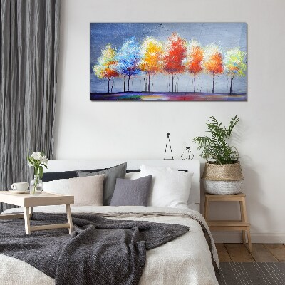 Autumn colors in the park Glass Print