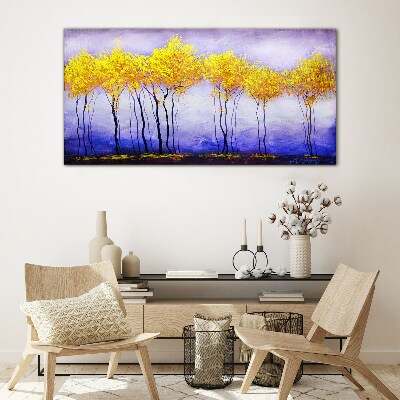 Abstract tree Glass Print