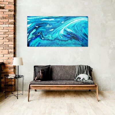 Ocean waves Glass Print