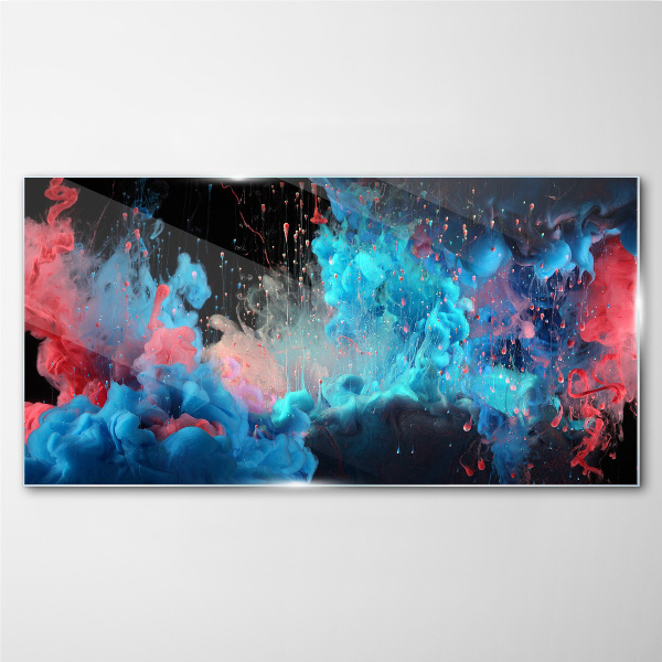Expression of colors in motion Glass Print