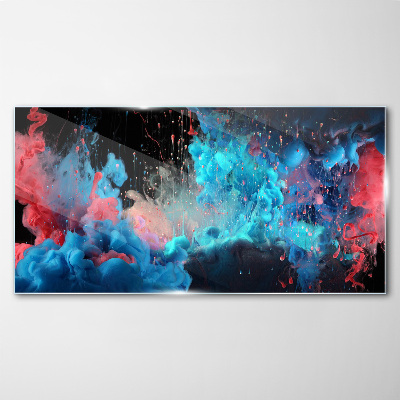 Expression of colors in motion Glass Print